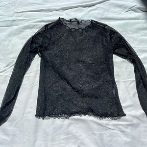 Brandy Melville sheer sparkly top